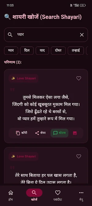 Daily Hindi Shayari Screenshot 3