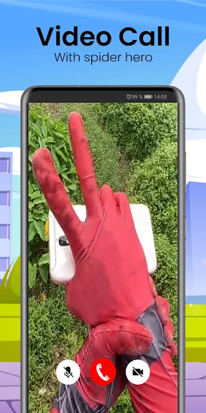 Spider hero man video call Screenshot 1