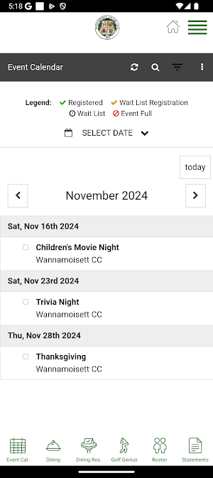 Wannamoisett Country Club Screenshot 3