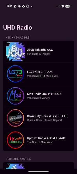 UHD Radio Screenshot 0