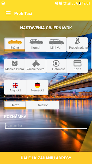 A Profi Taxi Bratislava Screenshot 2