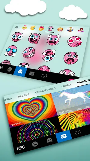 Cartoon Pink Flamingo Keyboard Theme Screenshot 3