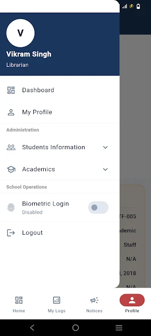 MB Public School Staff App Screenshot 1