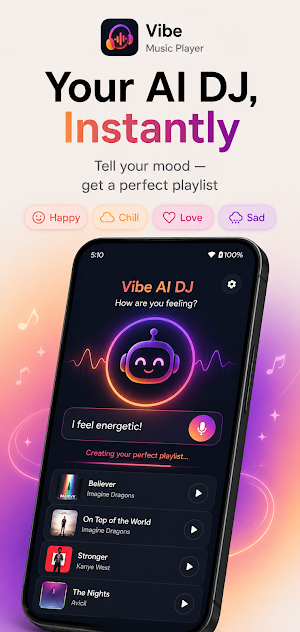 Vibe – AI Offline Music Player Screenshot 0