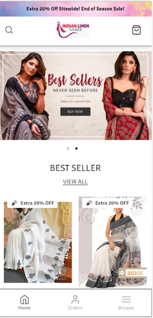 Indian Linen Saree Screenshot 0