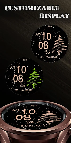 Rose gold snow watch Screenshot 3