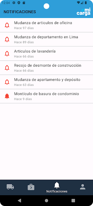 MiCarga Transportista Screenshot 3