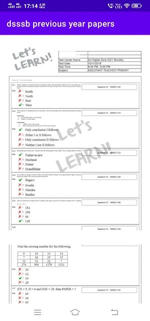 dsssb previous year papers screenshot 5