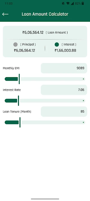 LoanPrime: EMI Loan Calculator Screenshot 2