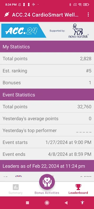 ACC.24 Wellness Challenge Screenshot 3