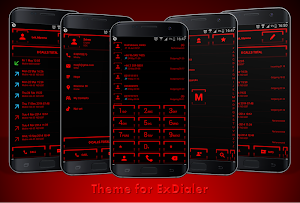 Theme for ExDialer Neon Red Screenshot 0