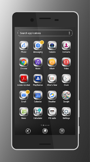 silvery white | Xperia™ Theme Screenshot 2