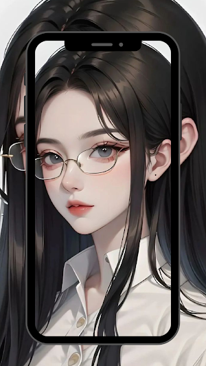 black and white girl wallpaper Screenshot 0
