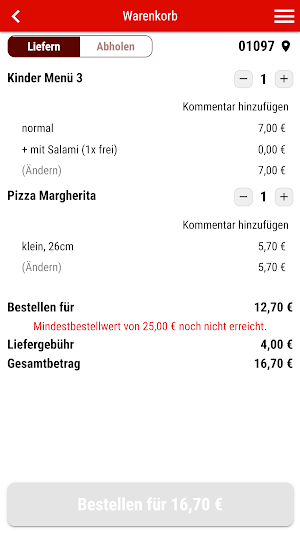 Paradies Pizza Screenshot 1