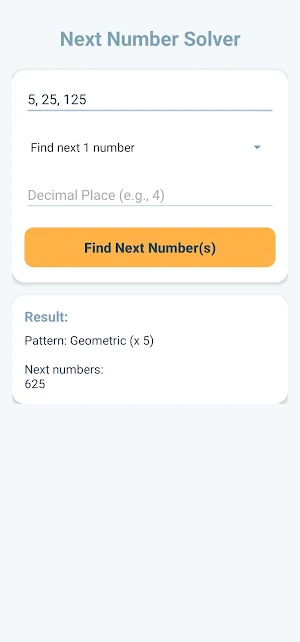 Next Number Solver Screenshot 2
