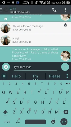 AI Keyboard Theme Droid Inv Screenshot 0