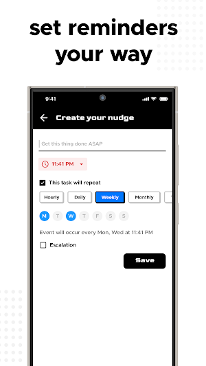 Remind me using call - Nudge Screenshot 2