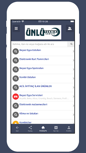 Ünlü Teknik Servis Screenshot 0