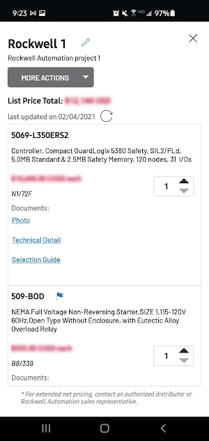 Rockwell Automation Product Catalog App Screenshot 3
