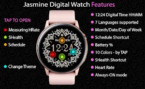 Jasmine Digital Watch Screenshot 2