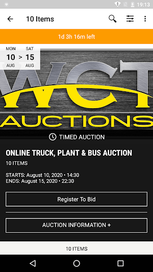 WCT AUCTIONS Screenshot 1