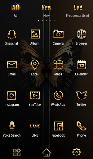 Skull Butterfly Theme +HOME Screenshot 2