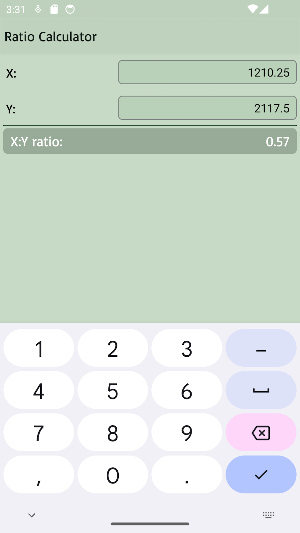 Ratio Calculator Screenshot 2