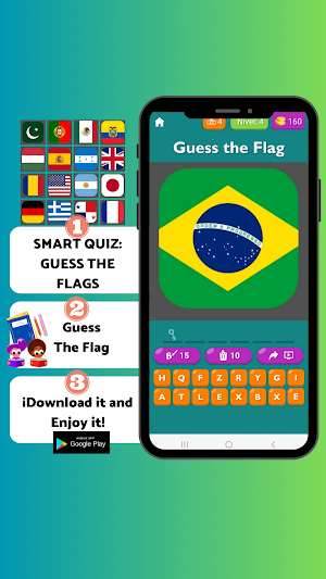 Smart Quiz: Guess The Flags Screenshot 1