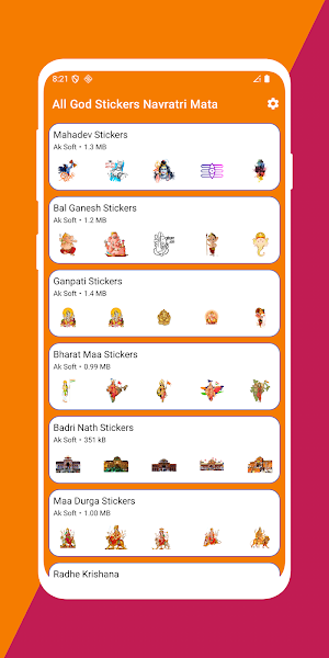 All God Stickers Navratri Mata Screenshot 0