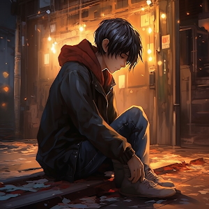 Sad Anime Boy Wallpaper Screenshot 2