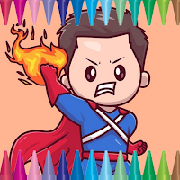 Cute Superhero Coloring Book