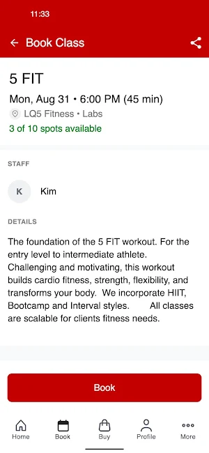 LQ5 Fitness • Labs Screenshot 2