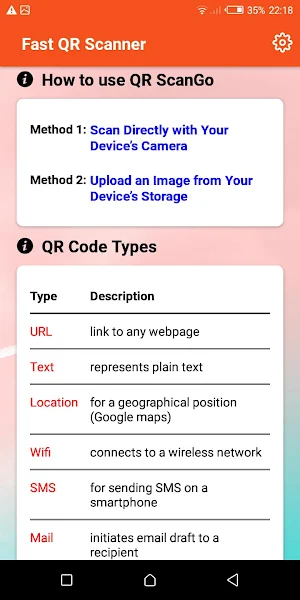 Fast QR & Barcode Scanner Screenshot 1