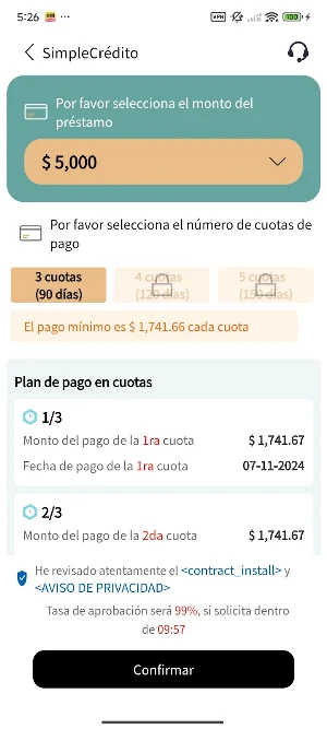 SimpleCrédito-Préstamo Seguro Screenshot 2