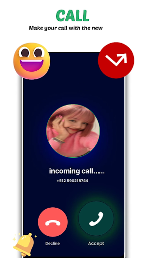 Black Lisa Pink Fake Call-Chat Screenshot 3