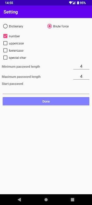 ZIP password recovery Screenshot 2