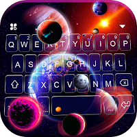 Solar Space Parallax Keyboard Background