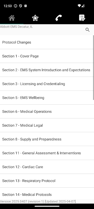 Abbott EMS Decatur - Protocols Screenshot 0