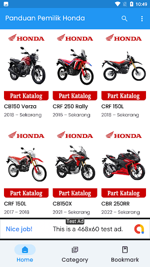 Katalog Sparepart Motor Honda Screenshot 0
