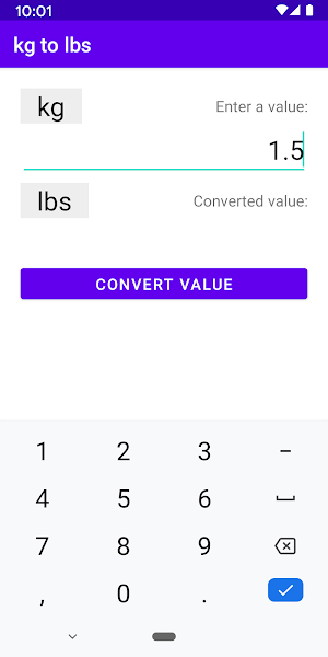 kg to lbs Screenshot 3