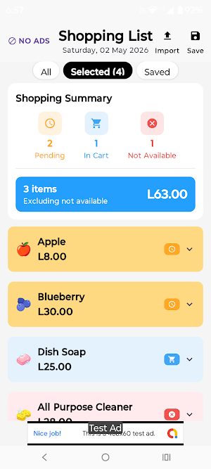 Grocivo - Grocery List Manager Screenshot 2