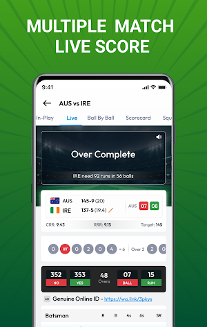 Cricshow: Cricket Live Line Screenshot 1