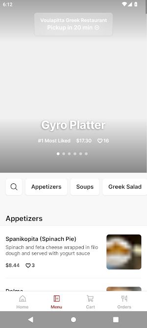 Voulapitta Greek Restaurant Screenshot 1