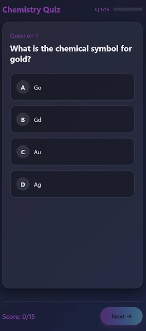 Chemistry Quiz 20bet Challenge Screenshot 1