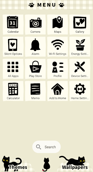 Black Cats Theme +HOME Screenshot 1