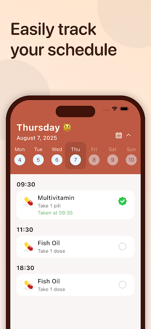Pill Reminder - Mewdicate Screenshot 1