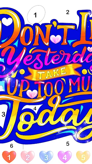 Graffiti Quote Color by number Screenshot 2