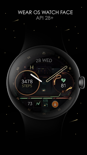 RetroFuture analog watch face Screenshot 0
