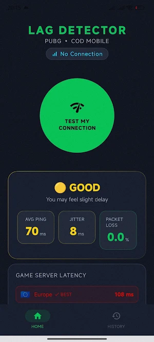 LagDetector for PUBG & COD Screenshot 2