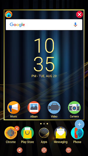 Golden lines | Xperia™ Theme Screenshot 3